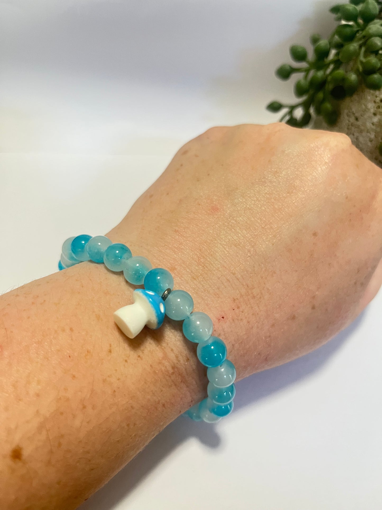 Mushroom Beaded Bracelet