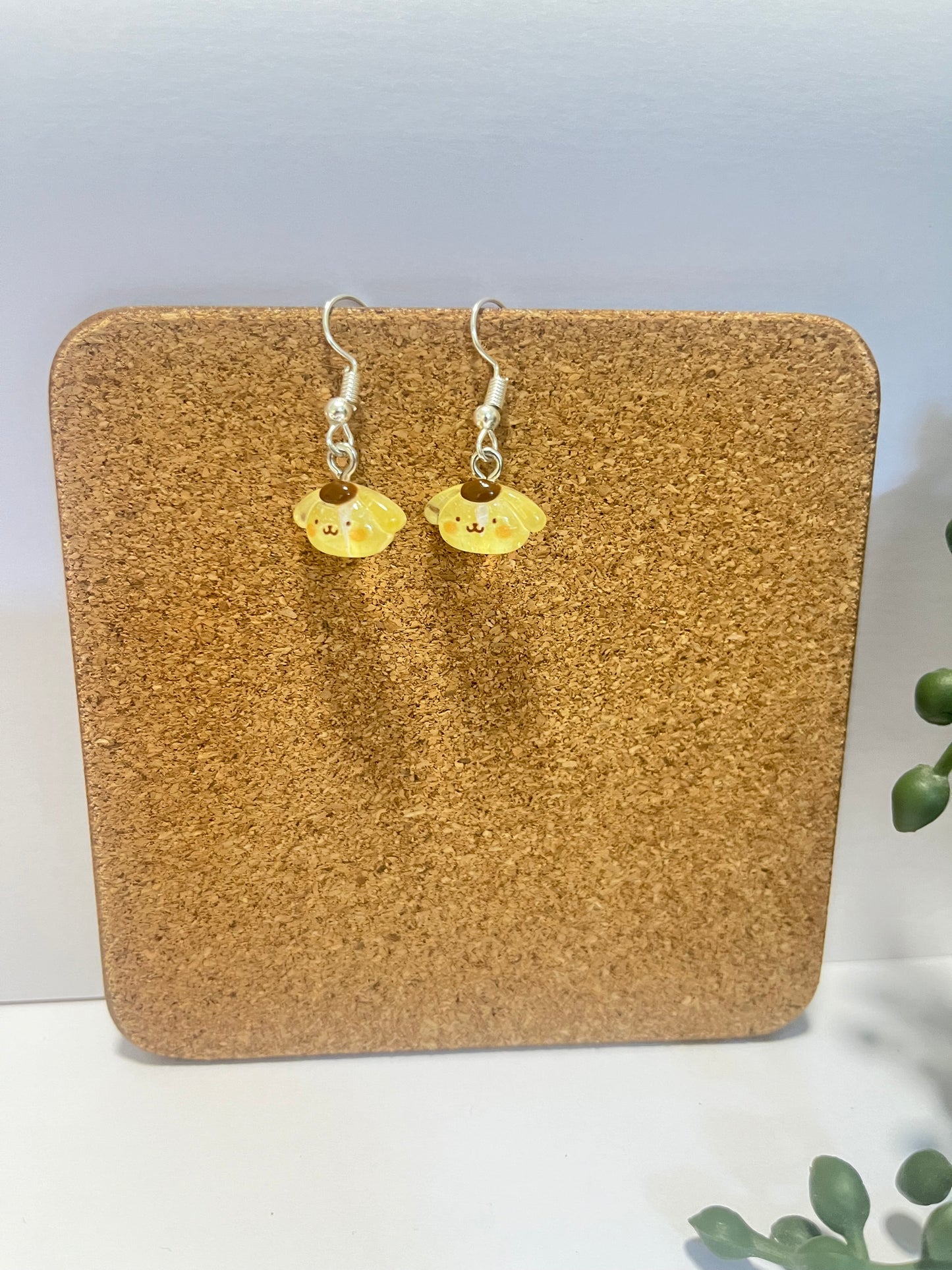 Golden Puppy Dangle Earrings