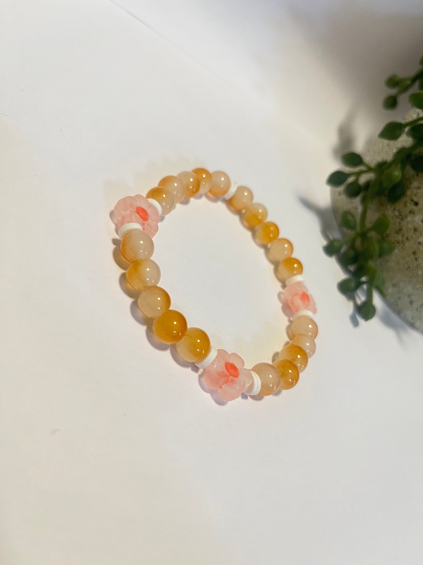 Flower Beaded Bracelet