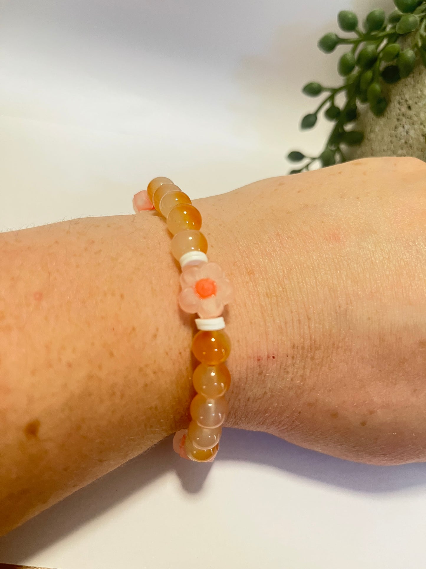 Flower Beaded Bracelet