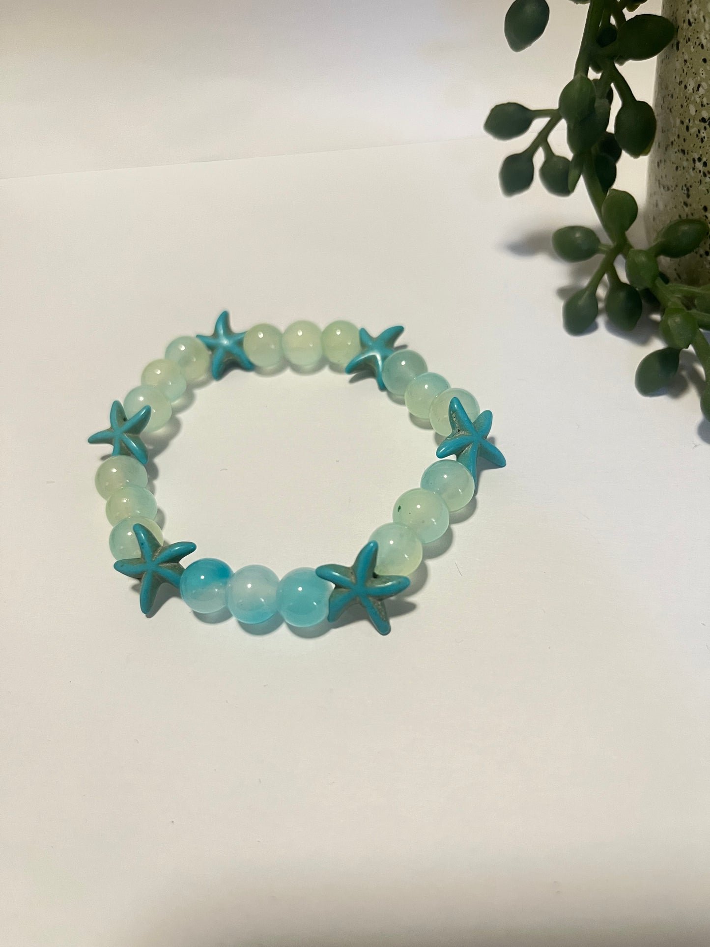 Blue StarFish beaded Bracelet