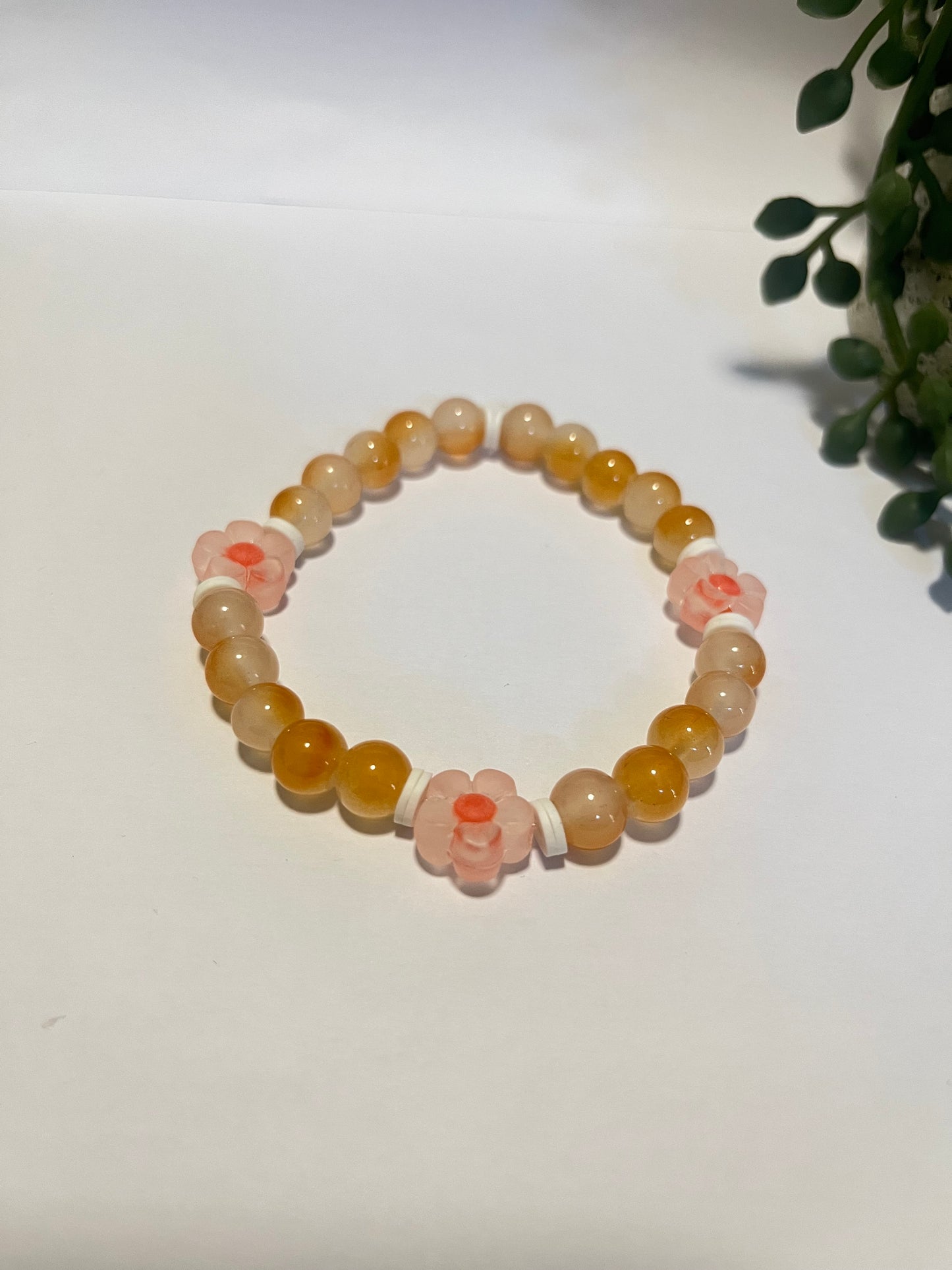 Flower Beaded Bracelet