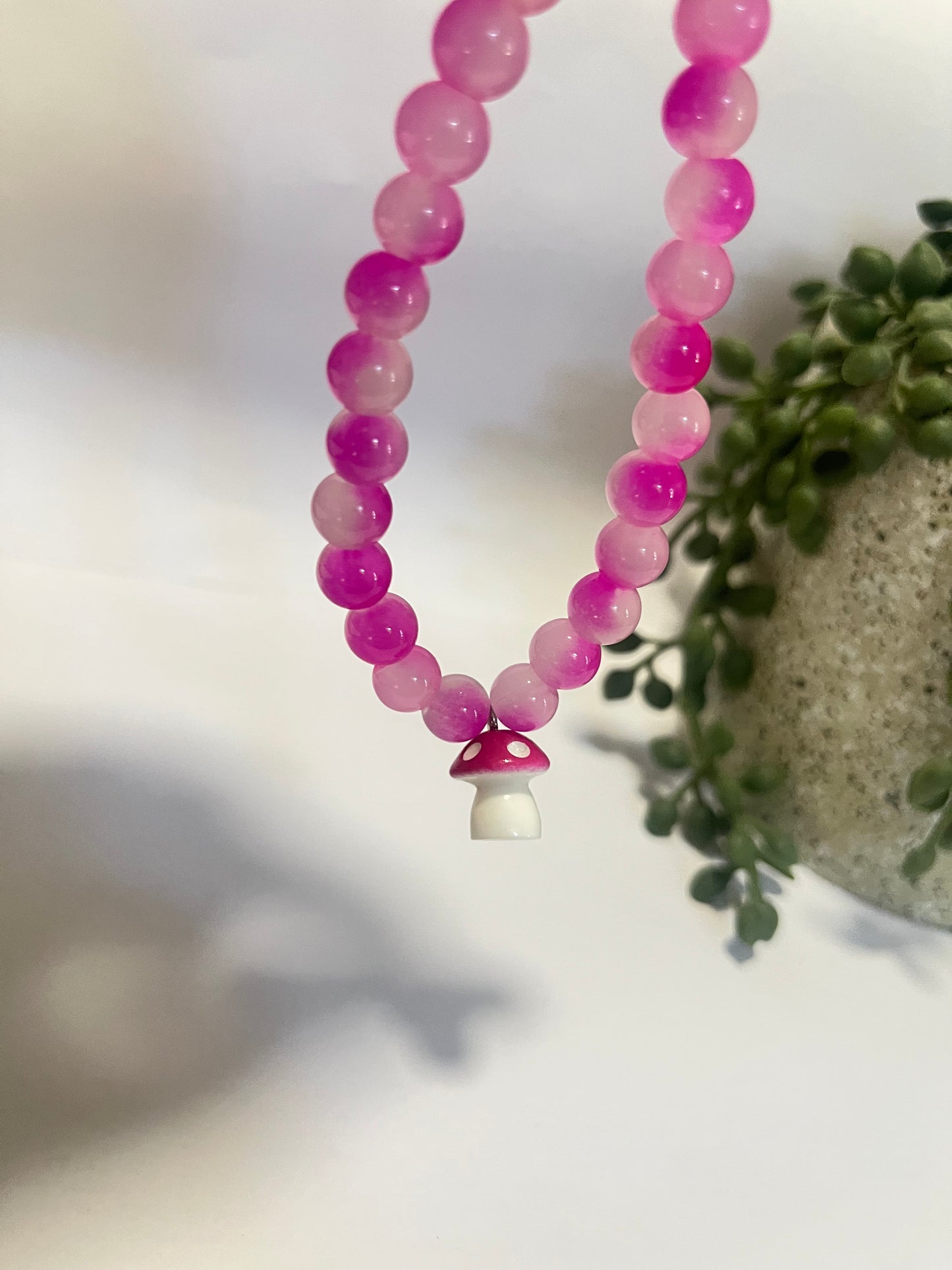 Mushroom Beaded Bracelet