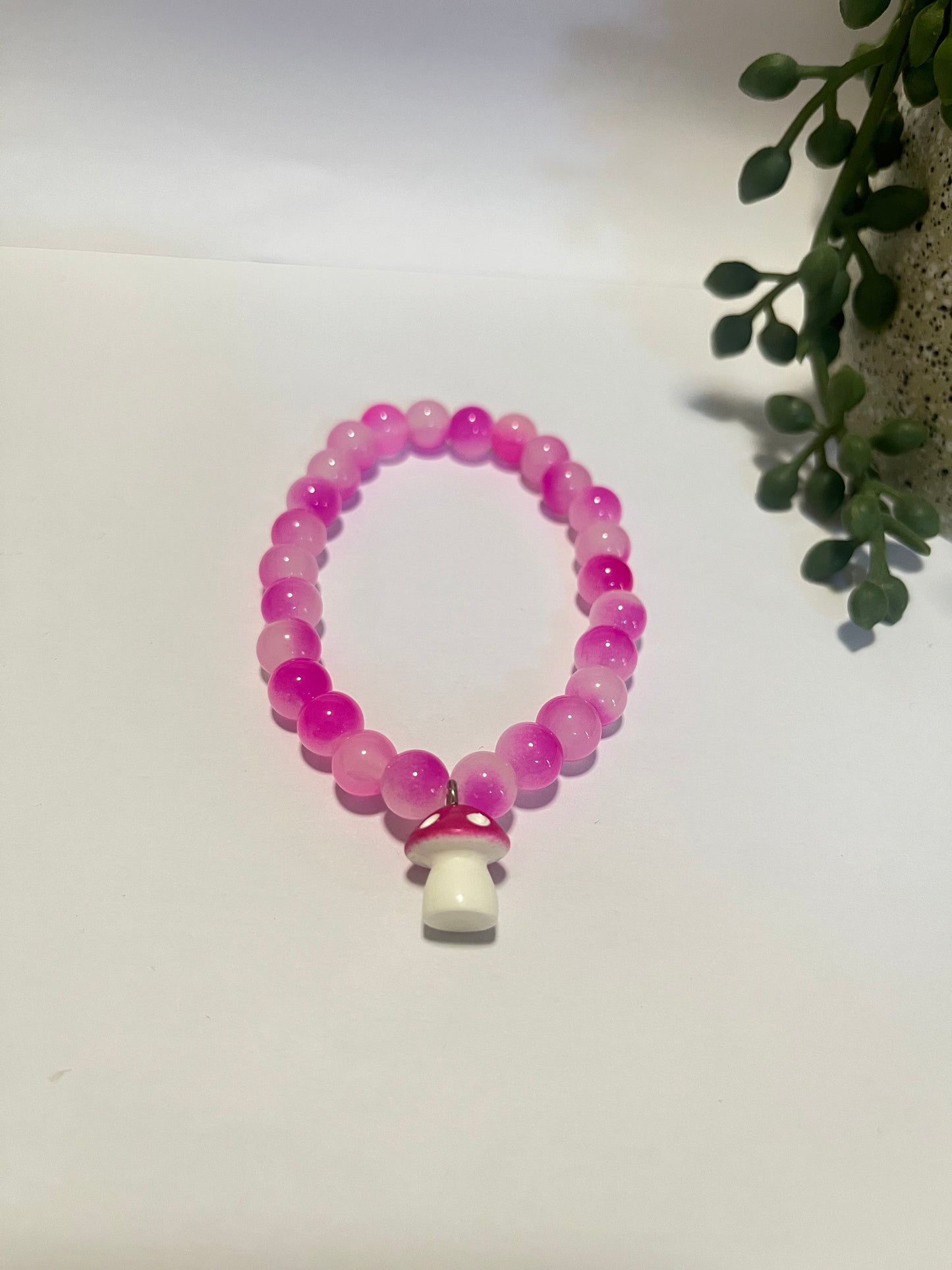 Mushroom Beaded Bracelet
