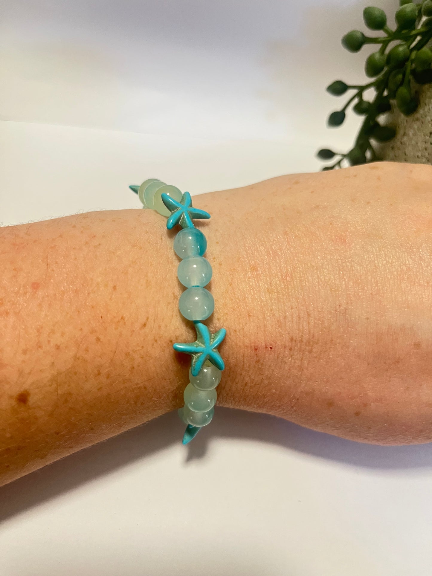 Blue StarFish beaded Bracelet