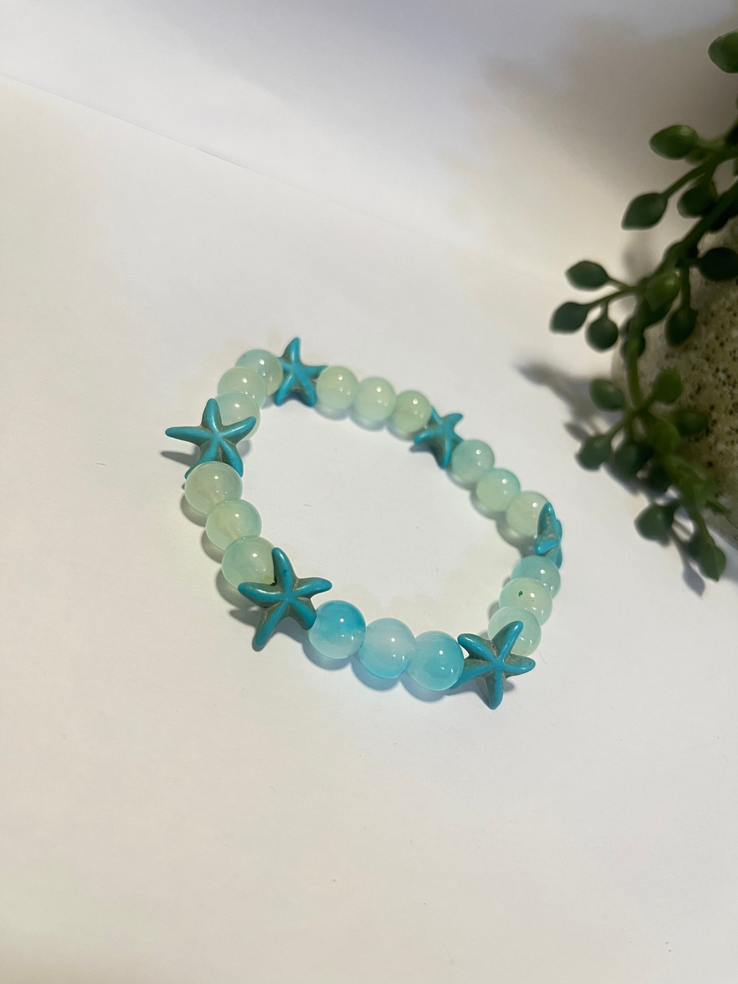 Blue StarFish beaded Bracelet