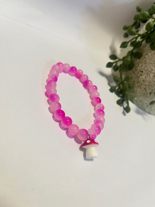 Mushroom Beaded Bracelet