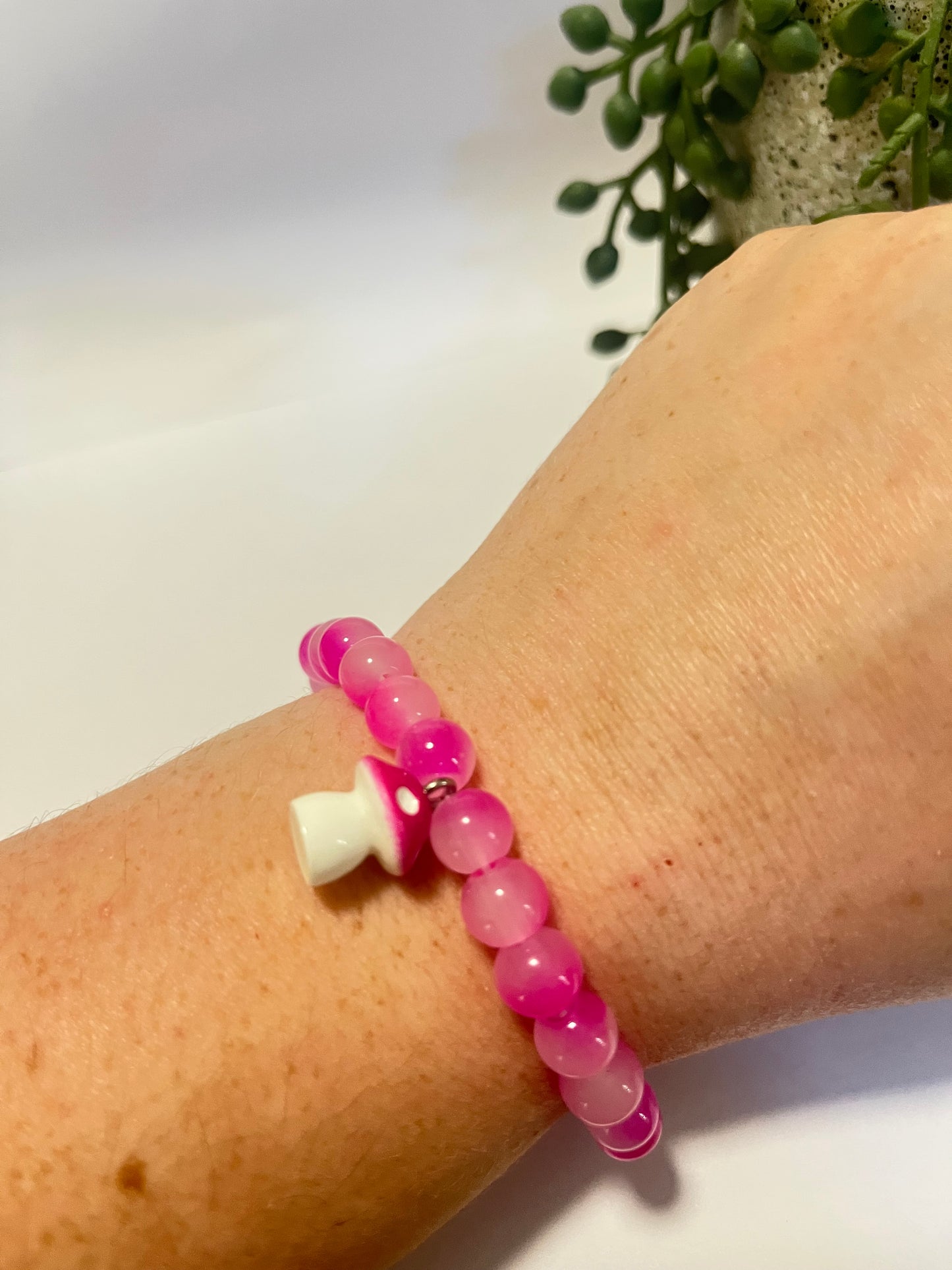Mushroom Beaded Bracelet