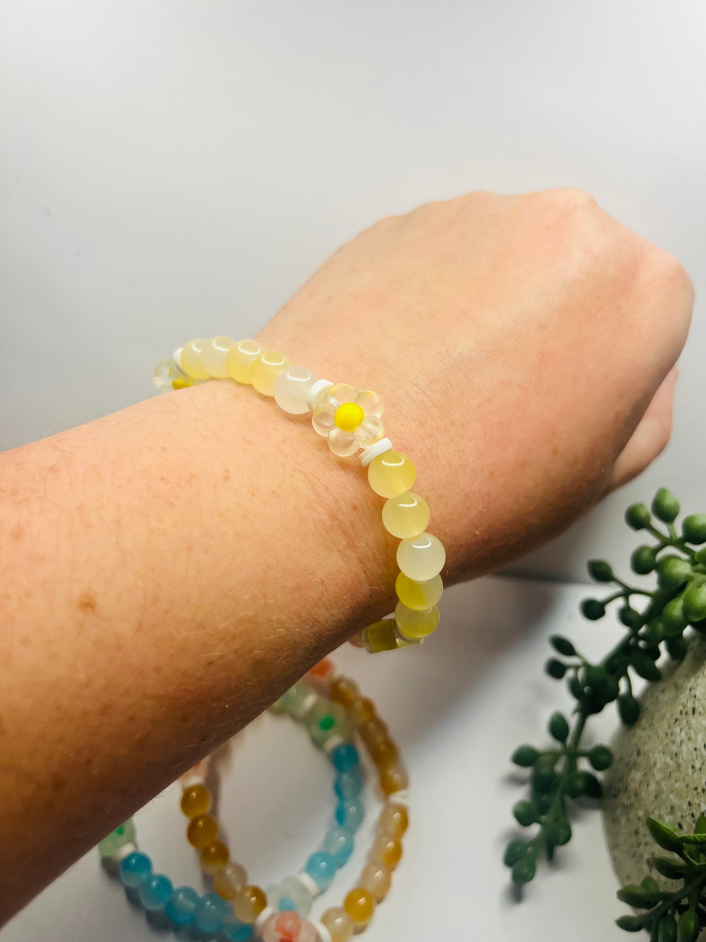 Flower Beaded Bracelet
