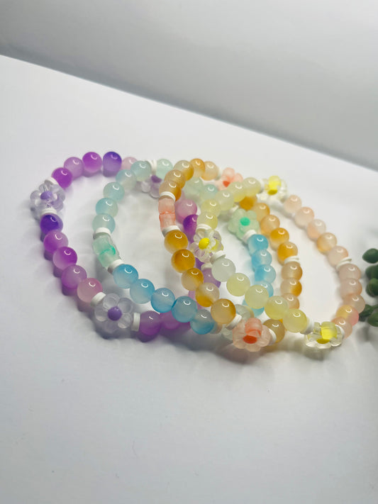 Flower Beaded Bracelet
