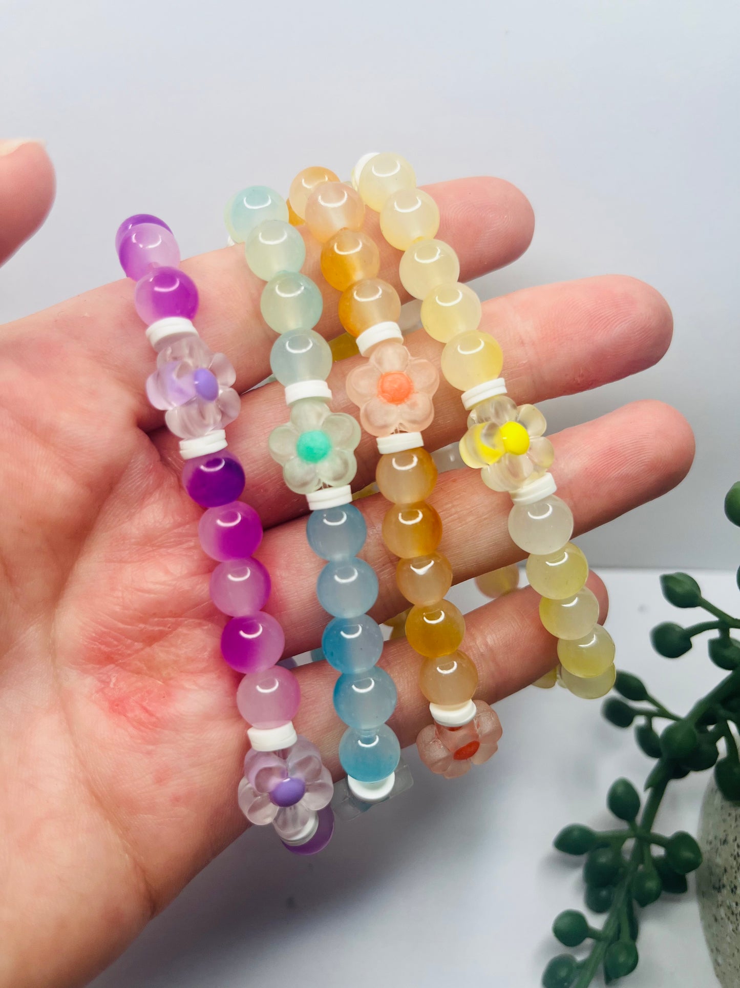 Flower Beaded Bracelet