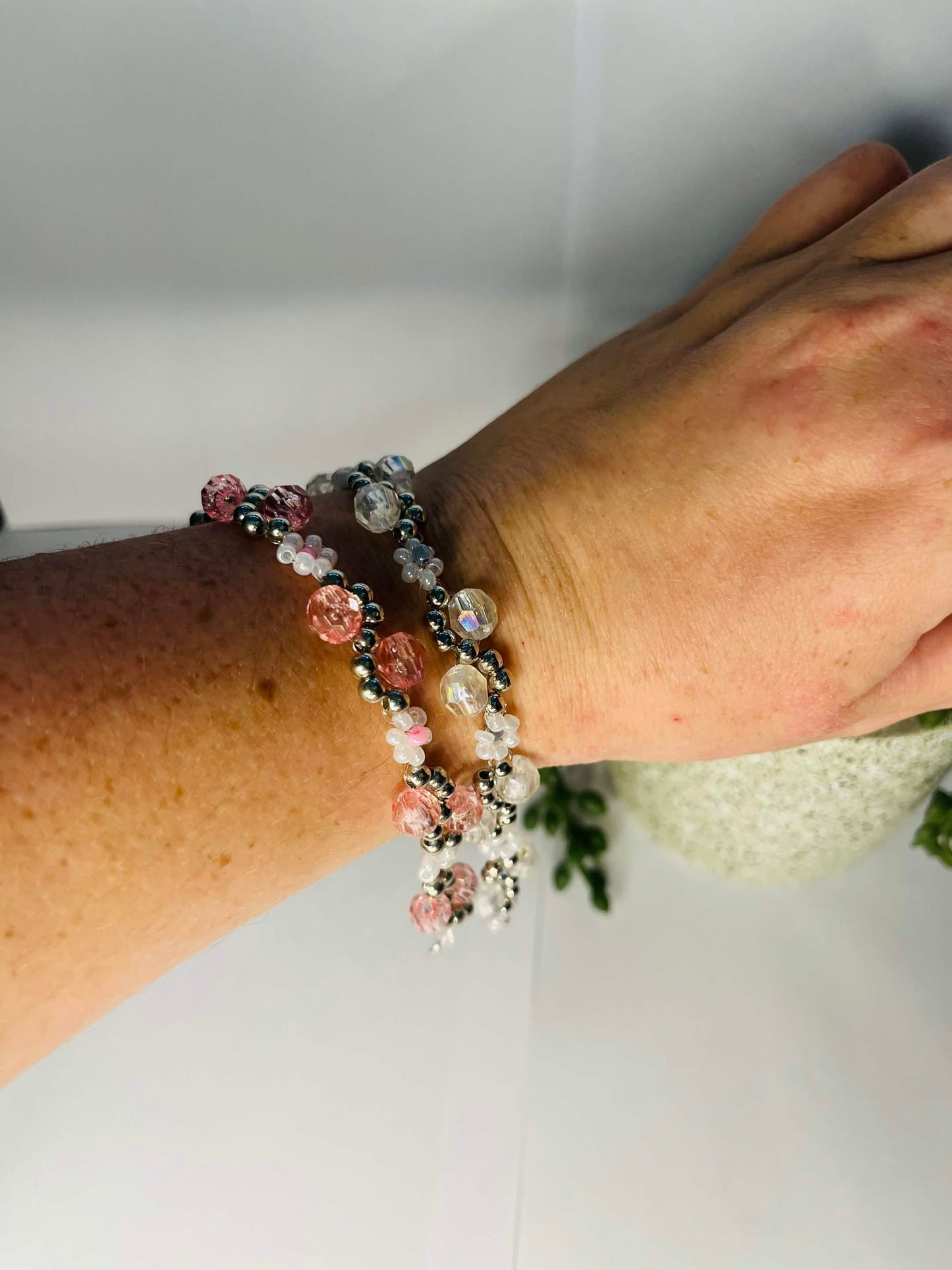 Daisy Chain Crystal Wave Bracelets